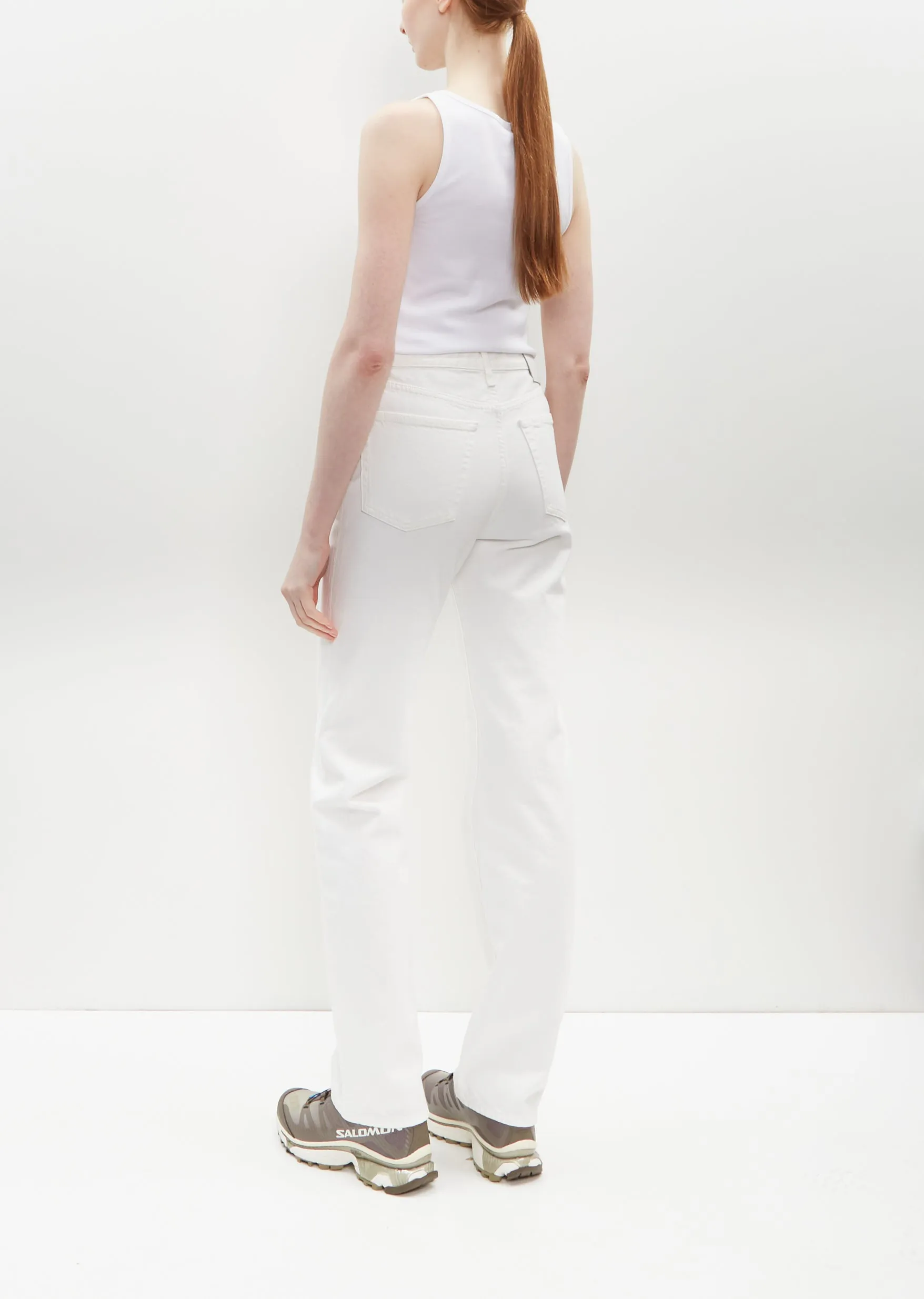 Classic Cut Denim Full Length — White
